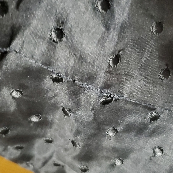 Siri black textured polka-dot silk strapless dress - Picture 5 of 8